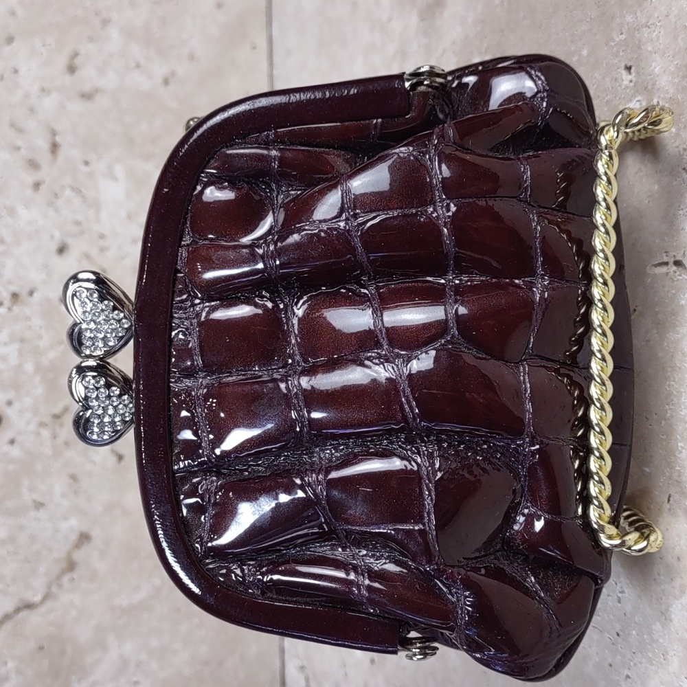 Brighton Croc Embossed Patent Leather Coin Purse - Picture 3 of 5